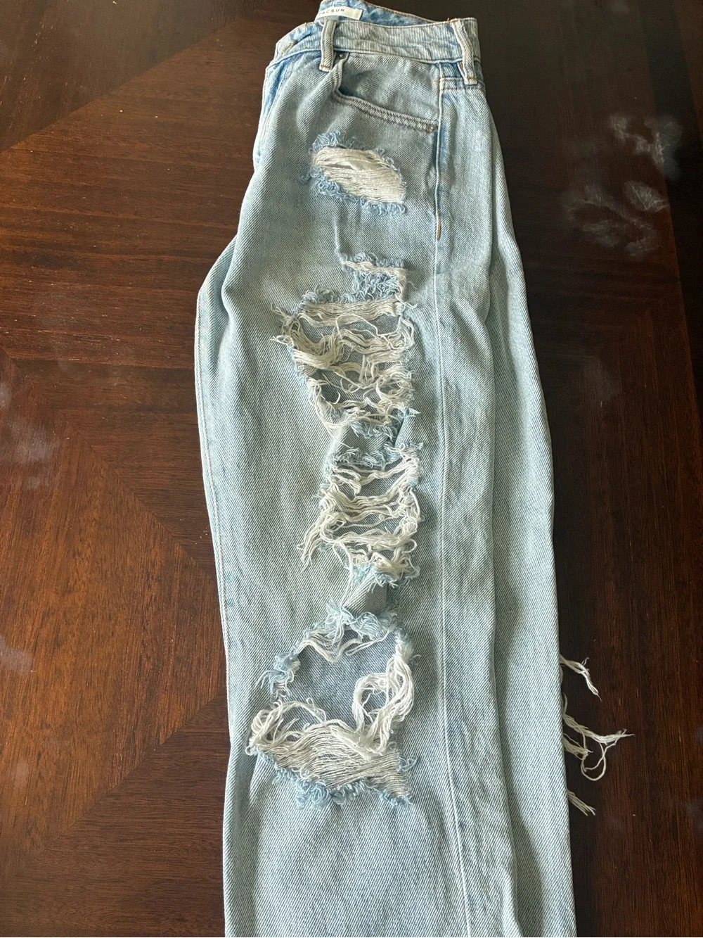 PACSUN women’s 24 distressed jeans & shorts Lot of 3 pairs Denim Light Wash